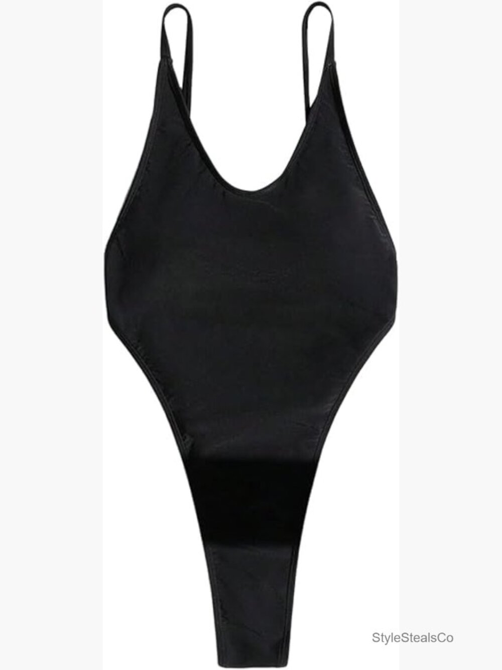 Women's Backless Cheeky Monokini One Piece Swimsuit High Cut Plunging Leotard